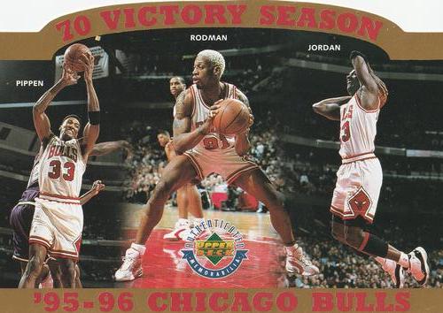1996 Upper Deck Authenticated '95-96 Chicago Bulls 70 Victory Season #NNO '95-96 Chicago Bulls Front