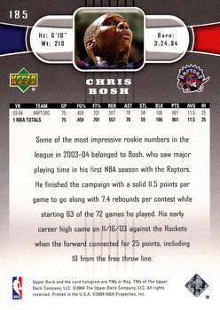 2004-05 Upper Deck #185 Chris Bosh Back