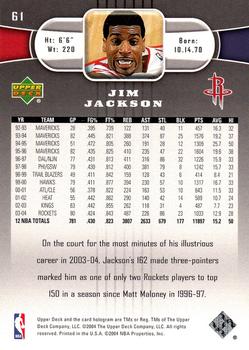 2004-05 Upper Deck #61 Jim Jackson Back