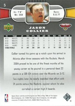 2004-05 Upper Deck #5 Jason Collier Back
