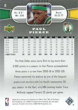 2004-05 Upper Deck #8 Paul Pierce Back