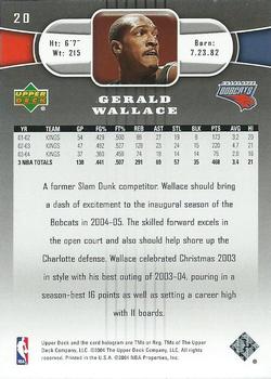 2004-05 Upper Deck #20 Gerald Wallace Back