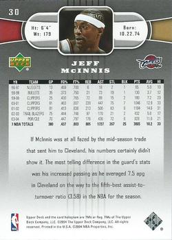 2004-05 Upper Deck #30 Jeff McInnis Back