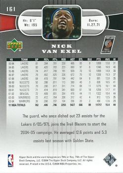 2004-05 Upper Deck #161 Nick Van Exel Back