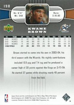 2004-05 Upper Deck #198 Kwame Brown Back