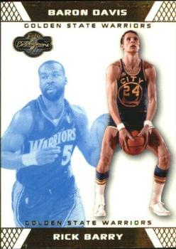 2007-08 Topps Co-Signers - Gold Blue #34 Rick Barry / Baron Davis Front