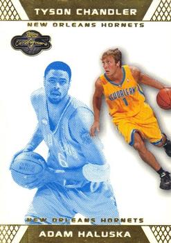 2007-08 Topps Co-Signers - Gold Blue #57 Adam Haluska / Tyson Chandler Front