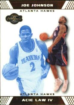 2007-08 Topps Co-Signers - Gold Blue #71 Acie Law IV / Joe Johnson Front