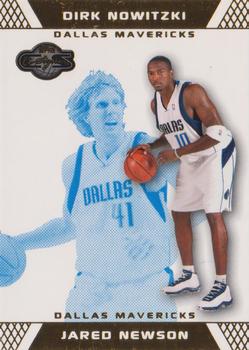 2007-08 Topps Co-Signers - Gold Blue #79 Jared Newson / Dirk Nowitzki Front
