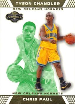 2007-08 Topps Co-Signers - Gold Green #14 Chris Paul / Tyson Chandler Front