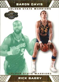2007-08 Topps Co-Signers - Gold Green #34 Rick Barry / Baron Davis Front
