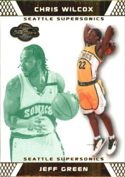 2007-08 Topps Co-Signers - Gold Green #74 Jeff Green / Chris Wilcox Front