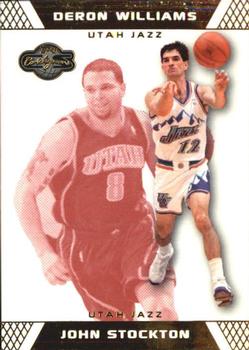 2007-08 Topps Co-Signers - Gold Red #31 John Stockton / Deron Williams Front