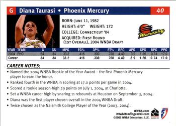 2005 Rittenhouse WNBA #40 Diana Taurasi Back