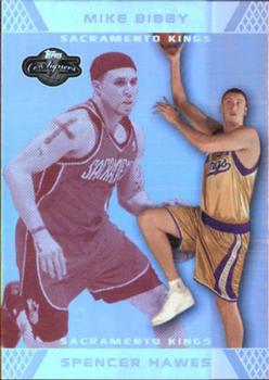 2007-08 Topps Co-Signers - Silver Red Foil #96 Spencer Hawes / Mike Bibby Front