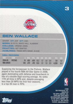 2005-06 Finest #3 Ben Wallace Back