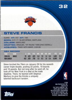 2005-06 Finest #32 Steve Francis Back