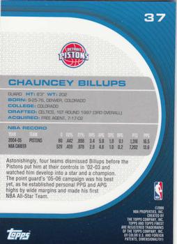 2005-06 Finest #37 Chauncey Billups Back