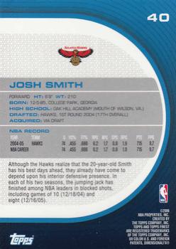 2005-06 Finest #40 Josh Smith Back