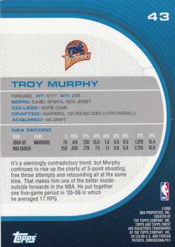 2005-06 Finest #43 Troy Murphy Back