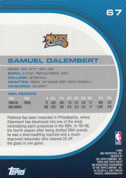 2005-06 Finest #67 Samuel Dalembert Back