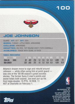 2005-06 Finest #100 Joe Johnson Back