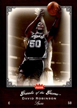 2005-06 Fleer Greats of the Game #16 David Robinson Front