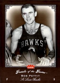 2005-06 Fleer Greats of the Game #18 Bob Pettit Front
