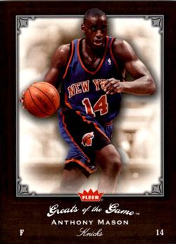 2005-06 Fleer Greats of the Game #51 Anthony Mason Front