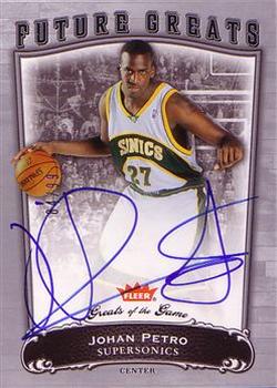2005-06 Fleer Greats of the Game #129 Johan Petro Front