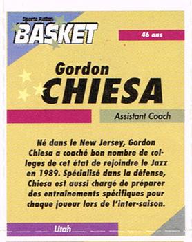 1995 French Sports Action Basket - Face 2 Face Utah Jazz #NNO Gordon Chiesa Back