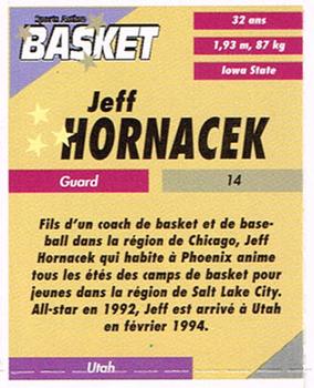 1995 French Sports Action Basket - Face 2 Face Utah Jazz #NNO Jeff Hornacek Back