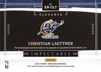 2021-22 Panini Impeccable - Elegance Retired Jersey Autographs Holo Gold #ER-CLT Christian Laettner Back