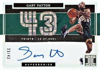 2021-22 Panini Impeccable - Impeccable Stats Autographs #IS-GPT Gary Payton Front