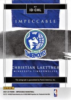 2021-22 Panini Impeccable - Indelible Ink Platinum #ID-CHL Christian Laettner Back