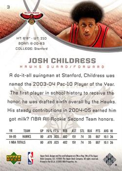 2005-06 SP Game Used #3 Josh Childress Back