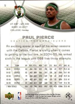 2005-06 SP Game Used #5 Paul Pierce Back