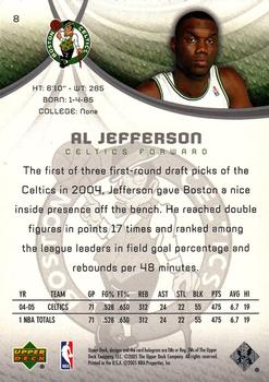 2005-06 SP Game Used #8 Al Jefferson Back