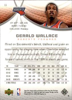 2005-06 SP Game Used #11 Gerald Wallace Back