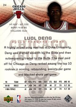 2005-06 SP Game Used #14 Luol Deng Back