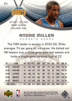 2005-06 SP Game Used #24 Andre Miller Back