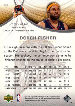 2005-06 SP Game Used #33 Derek Fisher Back