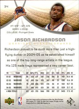 2005-06 SP Game Used #34 Jason Richardson Back