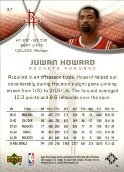 2005-06 SP Game Used #37 Juwan Howard Back
