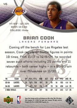 2005-06 SP Game Used #45 Brian Cook Back