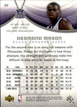 2005-06 SP Game Used #56 Desmond Mason Back