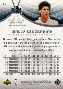 2005-06 SP Game Used #58 Wally Szczerbiak Back