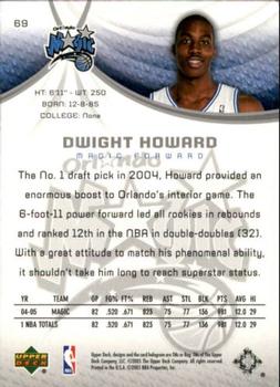 2005-06 SP Game Used #69 Dwight Howard Back