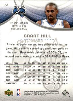 2005-06 SP Game Used #70 Grant Hill Back