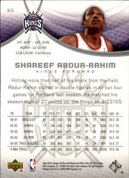 2005-06 SP Game Used #83 Shareef Abdur-Rahim Back